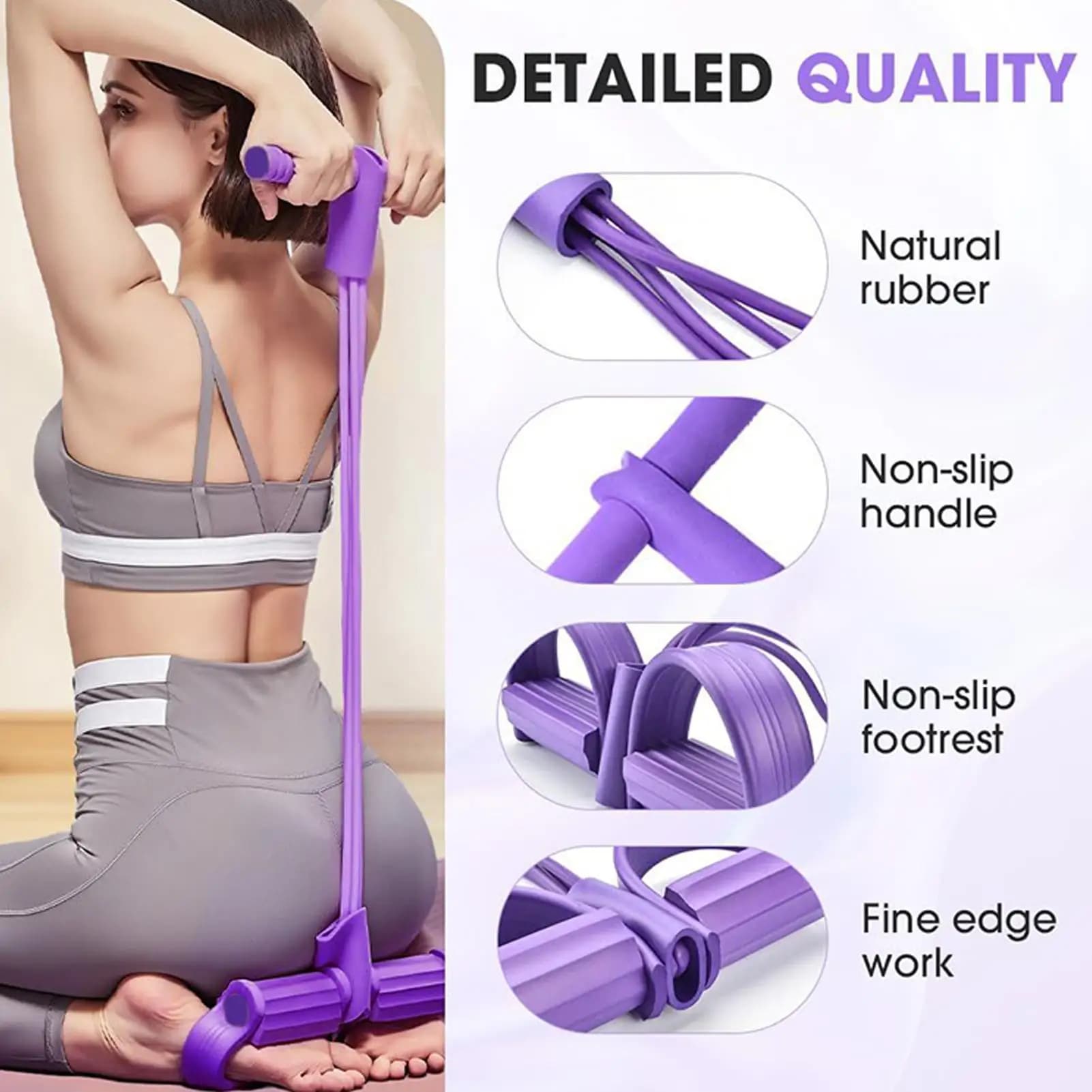 Exercise Belt for Yoga Exercise Belt for Pedal Extractor Elastic Waist for 4 Pipe Pulling Endurance for Abdominal Belt Arm Equipment