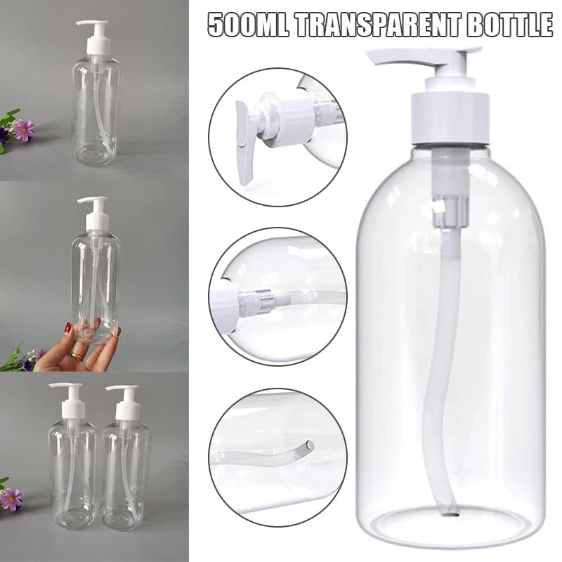 1/3 Pcs 500ml Shampoo Bottiglie Riutilizzabili Pompa Contenitore di Plastica Liquido Shampoo Bottiglie di Gel Doccia Dispenser Bagno di Casa di Alimentazione
