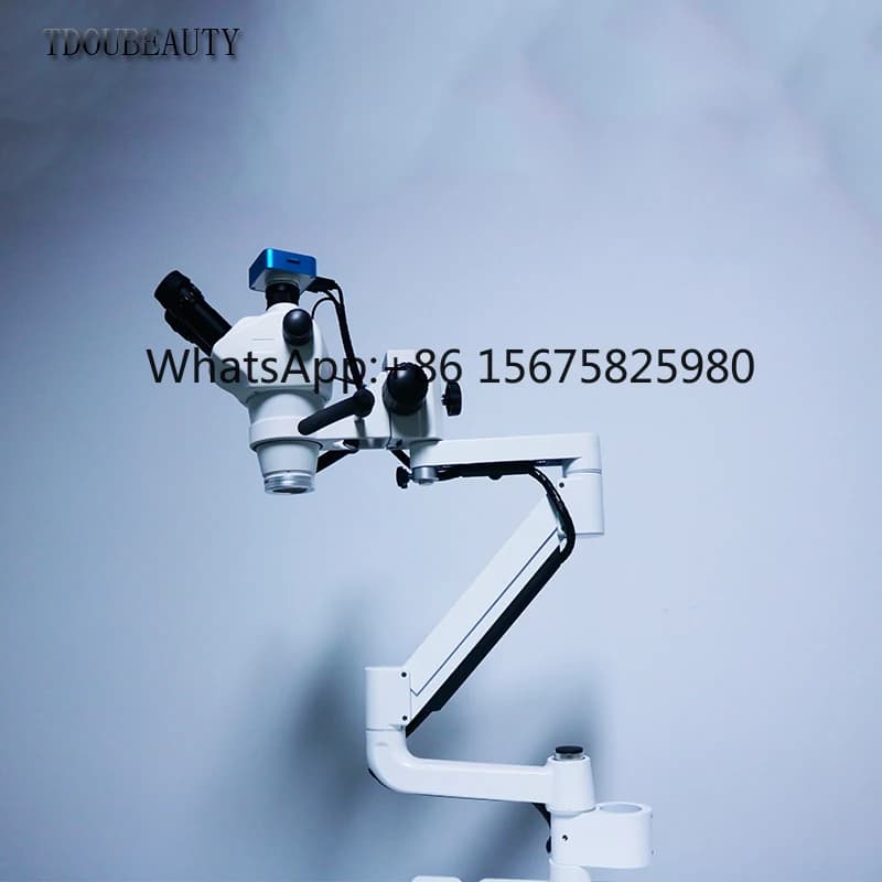 Microscopio Chirurgico Dentale Portatile 6.5X-55X, 16 Milioni di Pixel, Zoom Continuo, Microscopio Operativo Endodontico per Cliniche