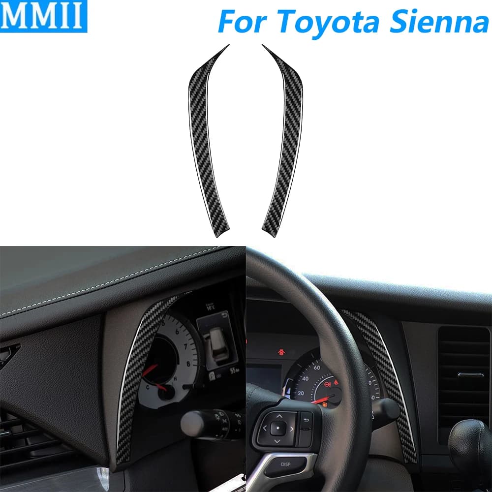 Per Toyota Sienna 2015-2020, Copertura in Fibra di Carbonio per Pannello Strumenti e Tachimetro, Accessori Auto, Decorazione Adesiva