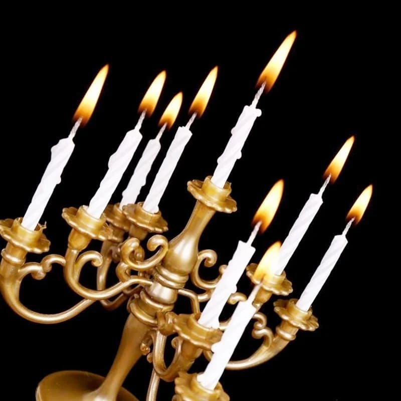 Set di 9 Candele e Supporti per Candele 2026, Decorazioni per Torte di Compleanno, Topper per Torte