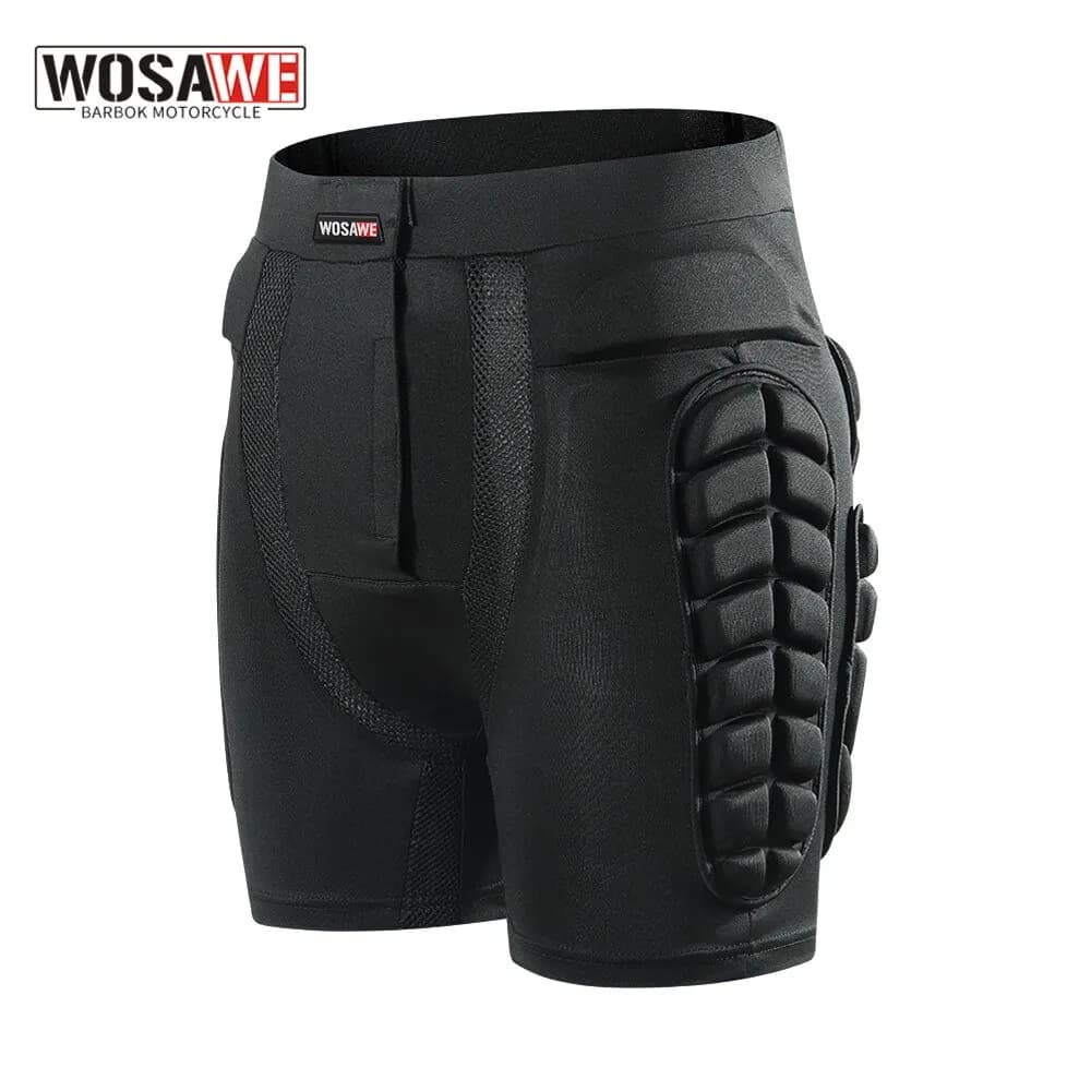 WOSAWE Motorcycle Shorts for Men, Padding for Anca and Glutei Protection, for Snowboard, Hockey, MTB, Motocross and Ski