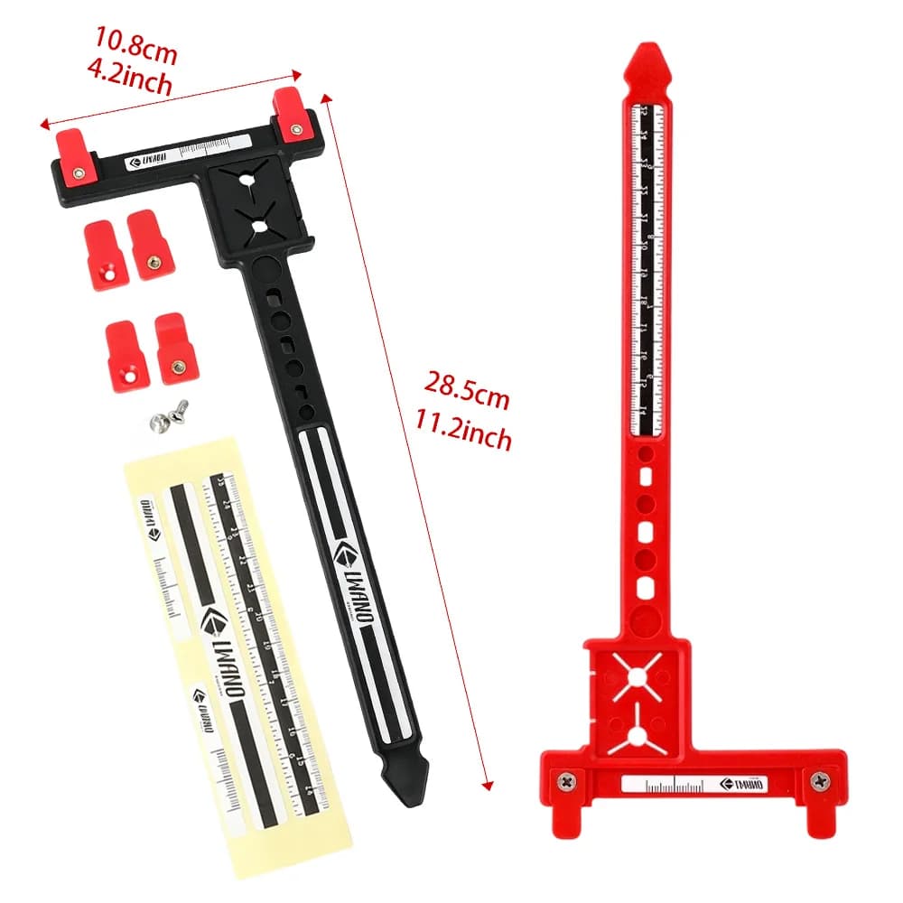 Archery T-square Plastic Measuring Tool for Brace Height Nock Position Adjust Recurve Bow Target Shooting Daily Practice Gear