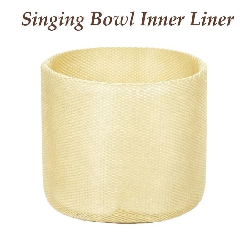 Beige Crystal Singing Bowl Inner Liner 6-12 Inch Sound Bowl Protective Mesh Liner Meditation Crystal Bowls Storage Bag Lining
