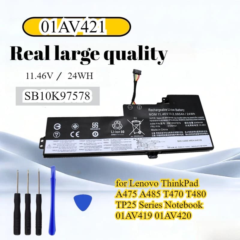 01AV421 SB10K97578 Batteria interna per laptop per Lenovo ThinkPad A475 A485 T470 T480 TP25 Series Notebook 01AV419 01AV420