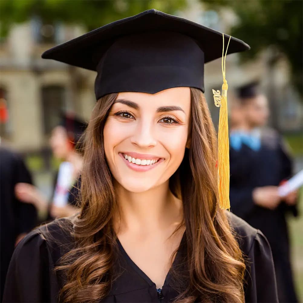 24Pcs Graduation Cap Accessories Tassel Pendant Polyester Memorial Charm Graduation Ceremony Decoration Doctoral Hat Party