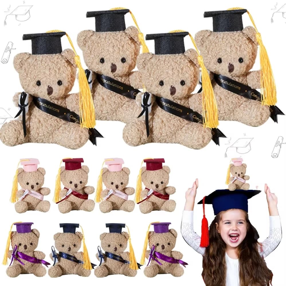 5 orsacchiotti mini carini per la laurea, con cappello e toga, per l'asilo, regalo di laurea, souvenir, bomboniera