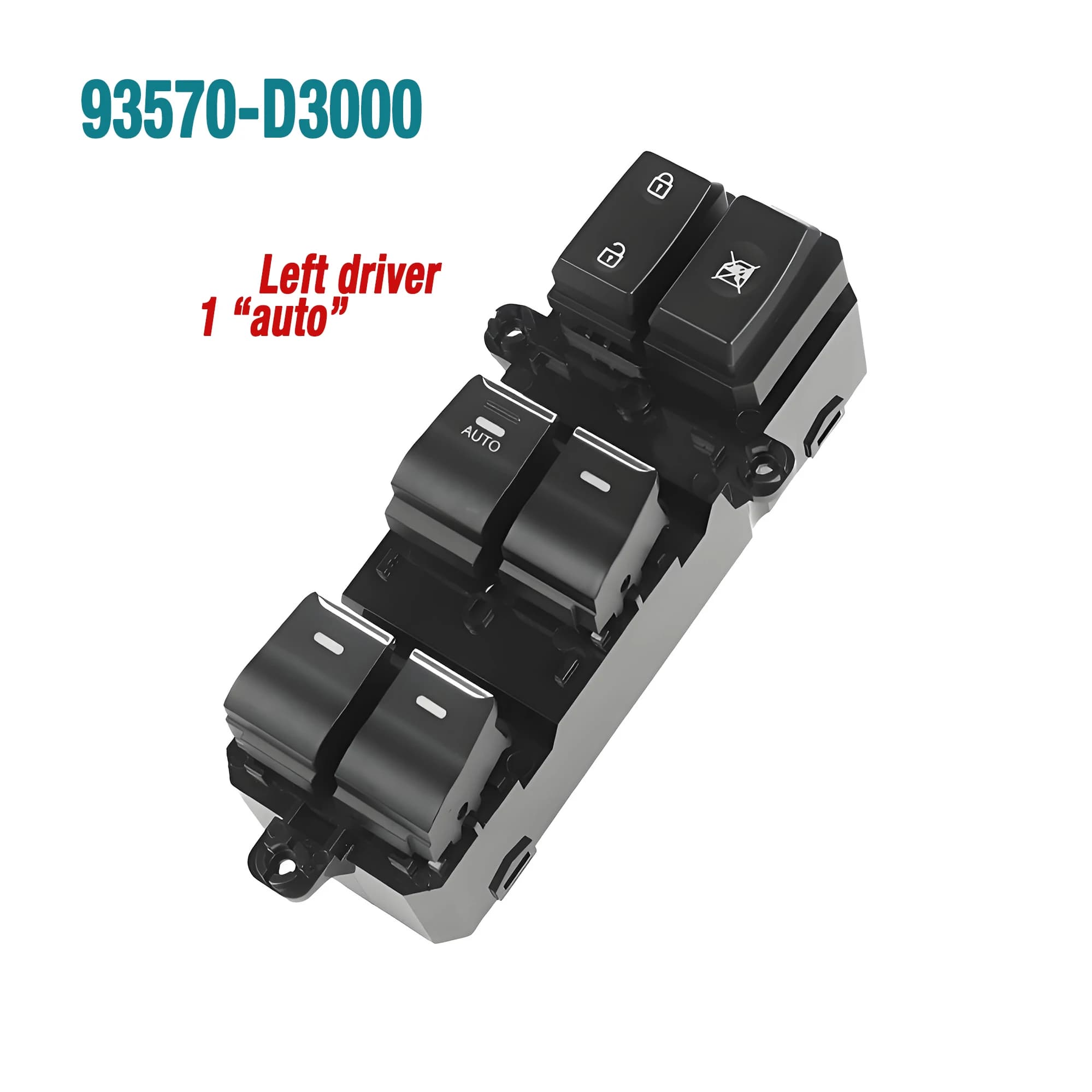 93570-D3000 93570D3000 Per Hyundai Tucson 2016 2017 2018, Pilota Anteriore Sinistro Alzacristallo Elettrico Pulsante Interruttore di Controllo