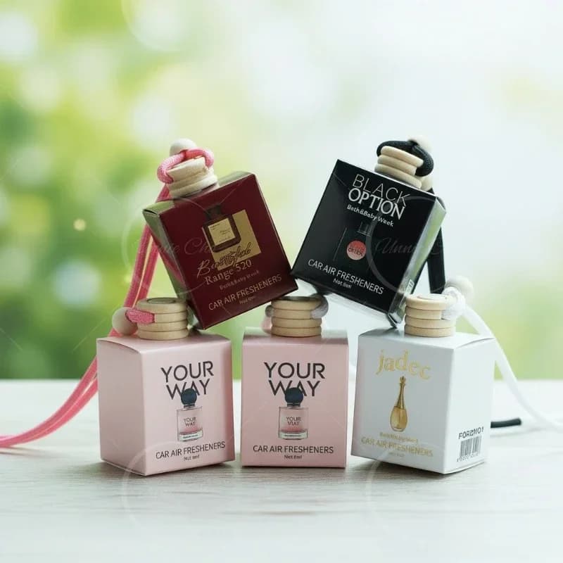 1/4 Pieces Perfume Glass Bottle for Auto, Deodorant for Environments, Perfume Diffuser for Interior Car, Keeps an Aroma Enchanting and Fresco