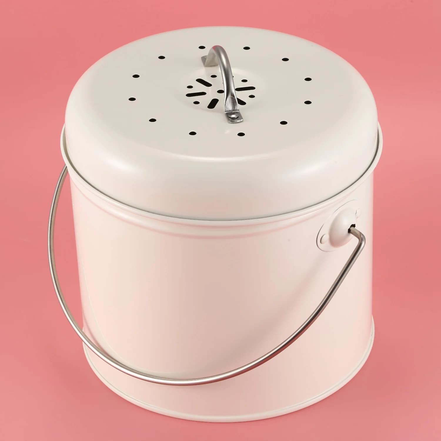 YHYS Contenitore per compost da 3 litri - Contenitore per compost da cucina in acciaio inossidabile - Compositore da cucina per rifiuti alimentari - Filtro per carbone