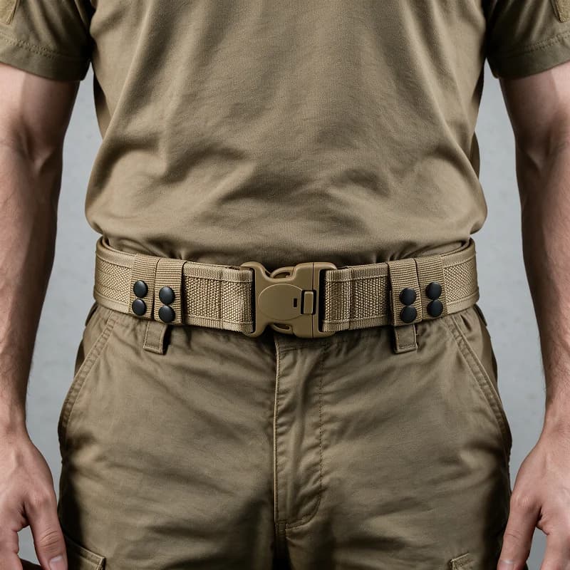 Fast Release Belt for Men Nylon Webbing Waistband With Velcro For Outdoor Sports Waist Straps Perfect for Outdoor Adventures