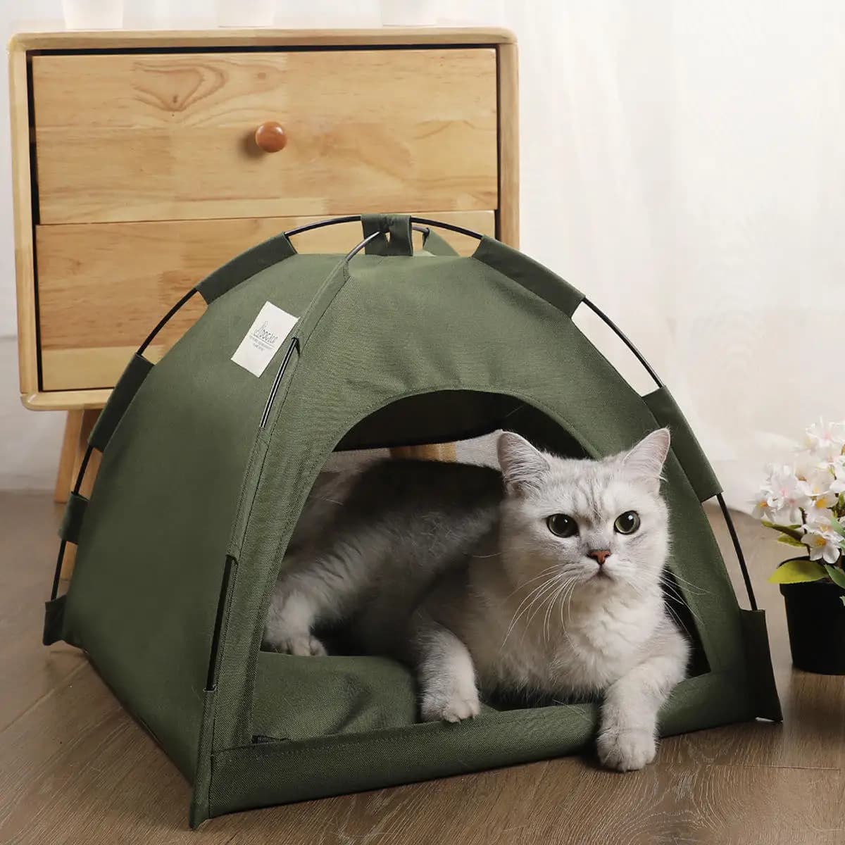 STLFPortable Tenda per animali domestici impermeabile Letto pieghevole per cani e gatti con ventilazione a baldacchino Protezione solare esterna elevata Traspirante