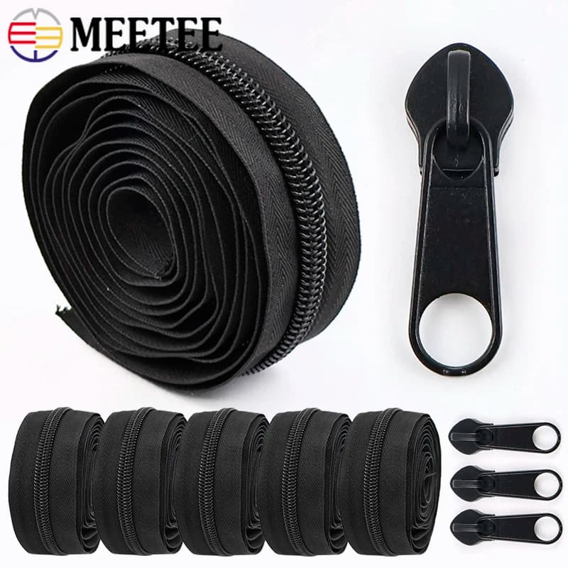 20M+20Pezzi 3 # 5 # 8 # 10 # Cerniere in nylon con cursore per zaini, valigie, tende - Kit di riparazione e accessori per cucito