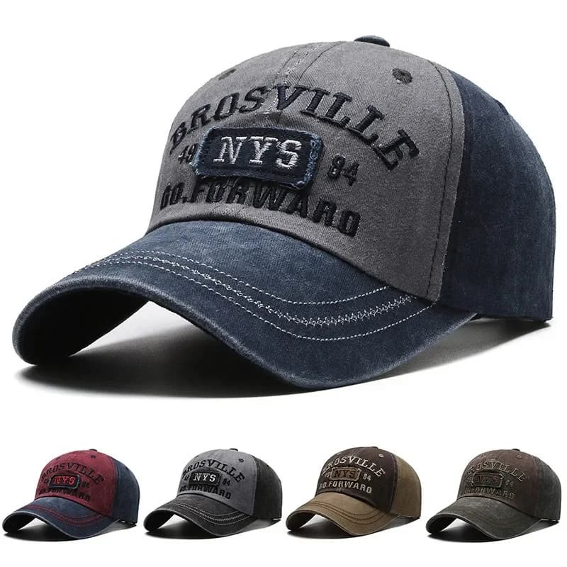 Men's hat in denim washed Korean version sun protection casual versatile baseball cap with spring shadow and unisex autumn