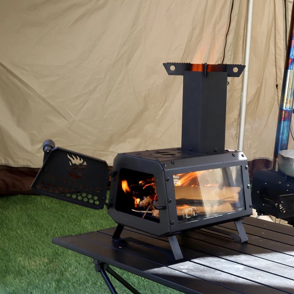 New design portable multi fuel camping stove outdoor folding rocket stove without smoke wood