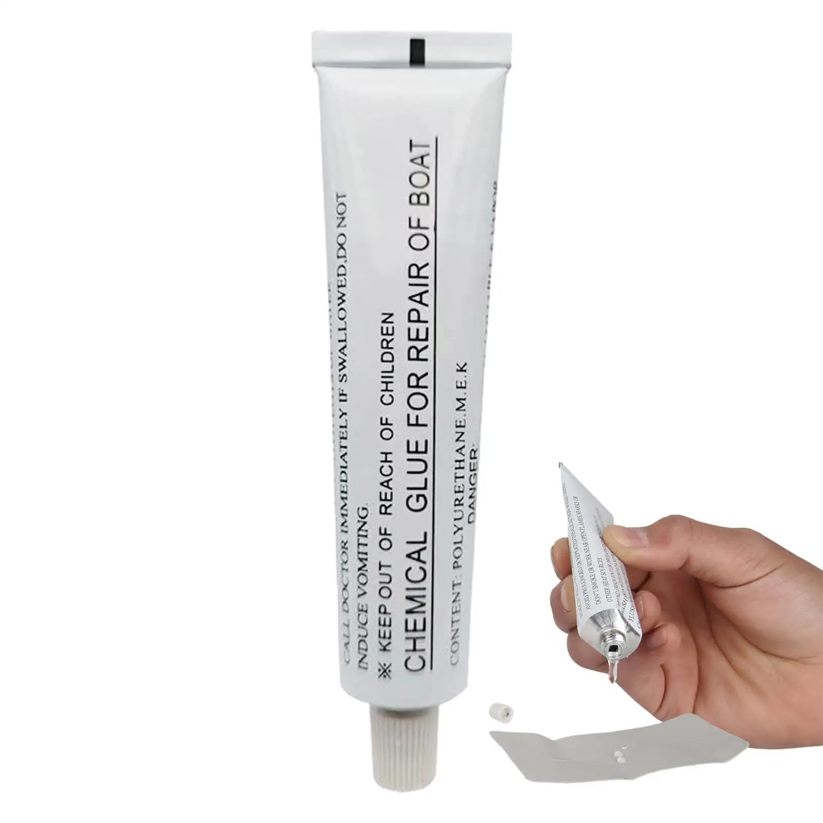 Adesivo per barche in PVC 30ml Colla per riparazione gommone Strumento di riparazione adesivo forte per kayak Paddle Boat Zattera per gommone