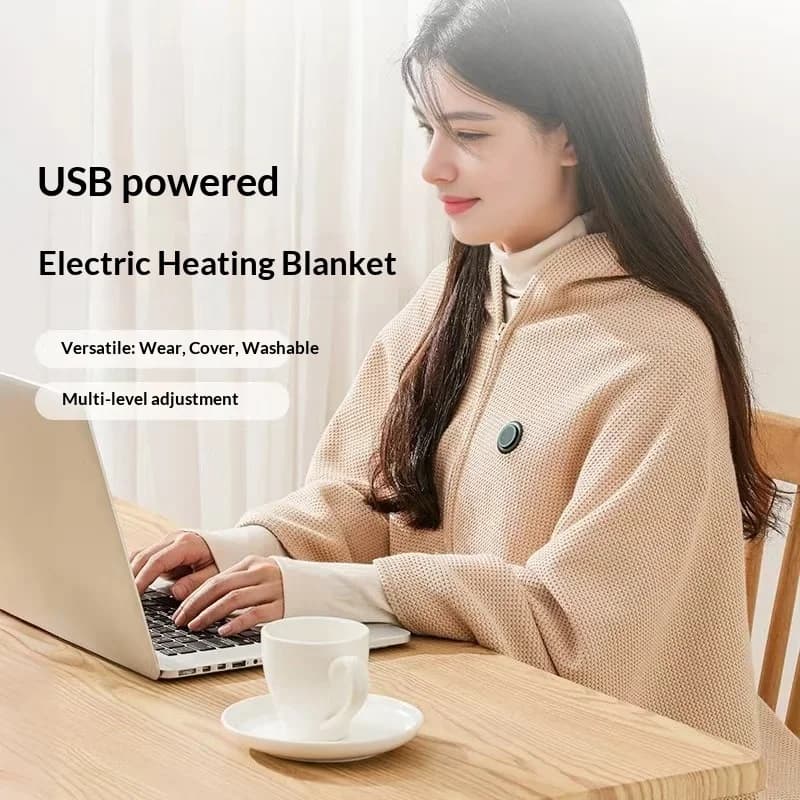 Generic Graphene Usb Heated Blanket Washable 3 Temperature Control Far Infrared Heating Pad For Office Home Use