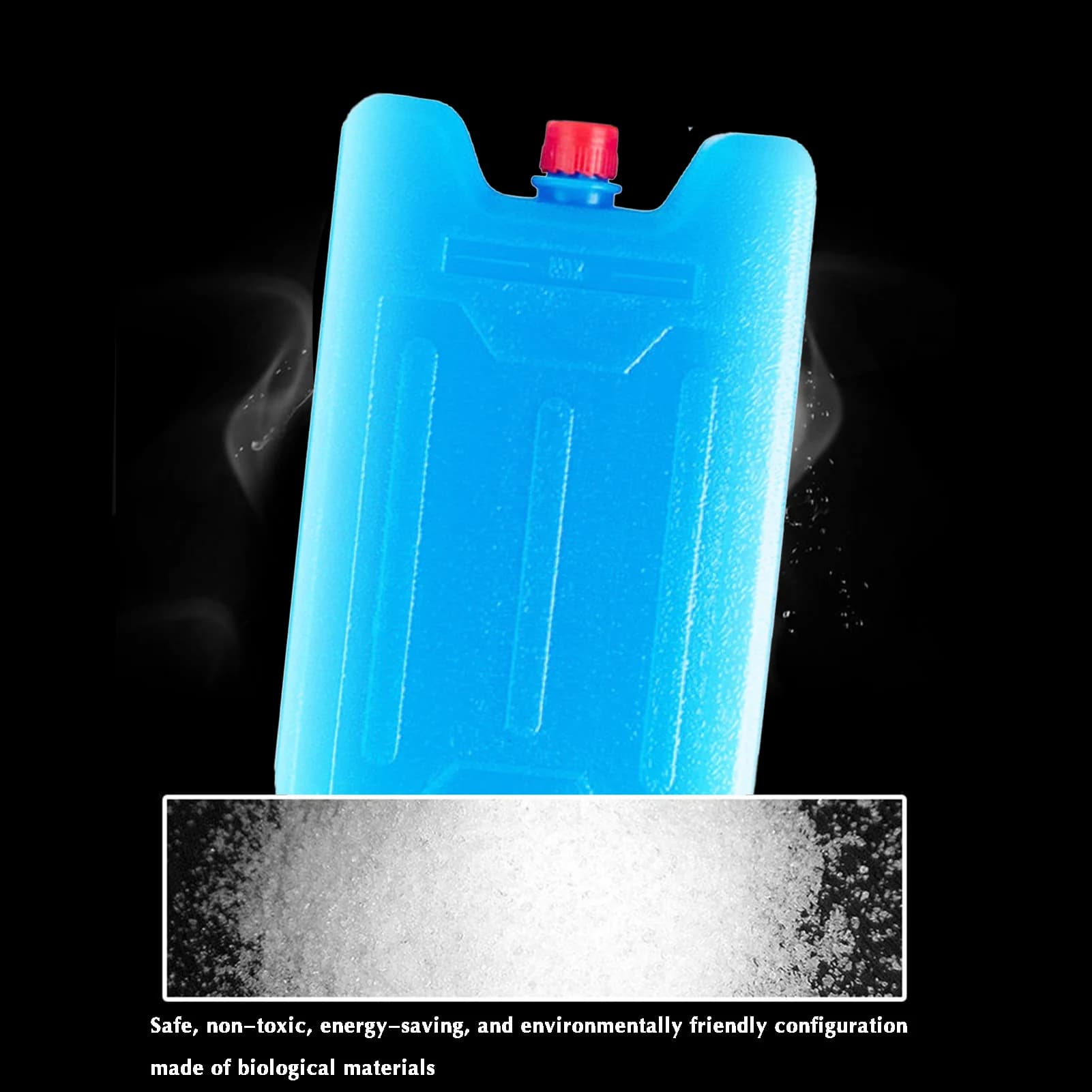 Confezione per congelatore gel riutilizzabile Frigorifero Blocchi di ghiaccio Scatola di cristallo di ghiaccio Confezione per congelatore freddo Picnic Scatola per iniezione d'acqua di raffreddamento per alimenti freschi