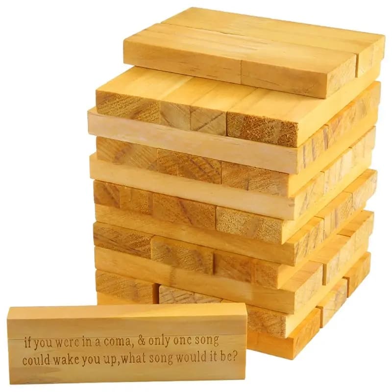 【SPECIALE】Gioco Tumble Tower per bambini e adulti, gioco di impilamento di blocchi in legno da 54 pezzi per serate di gioco in famiglia, design classico