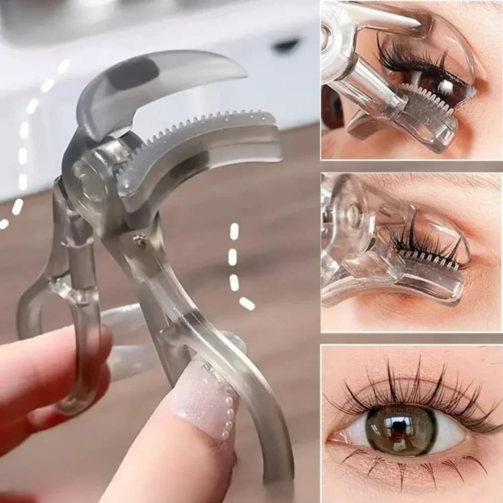 Portable Enlarge Eyes Tool Lashes Curler Wide Partial Clip Options Waterproof Long-Lasting Natural Curl Easy To Operate Beginner