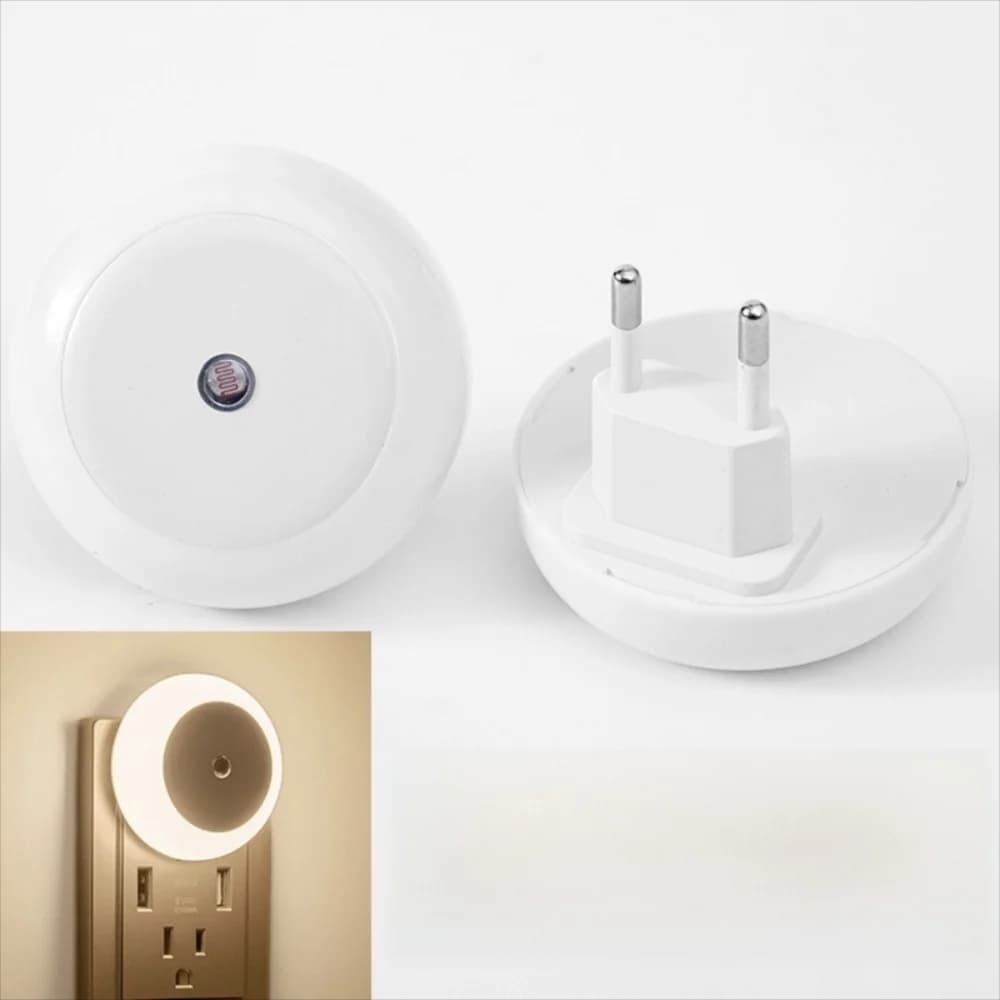 Luce Notturna LED a Risparmio Energetico Durevole con Sensore Intelligente, Spina EU/UK, Lampada da Parete per Camera da Letto