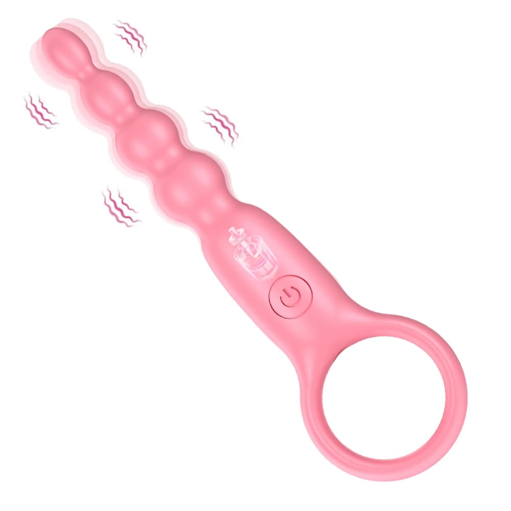 Vibratore Anale con Palline, Plug Anale, Massaggiatore Prostatico, Vibratore Punto G, Giocattolo Anale, Sex Toy per Adulti per Uomini, Donne e Coppie