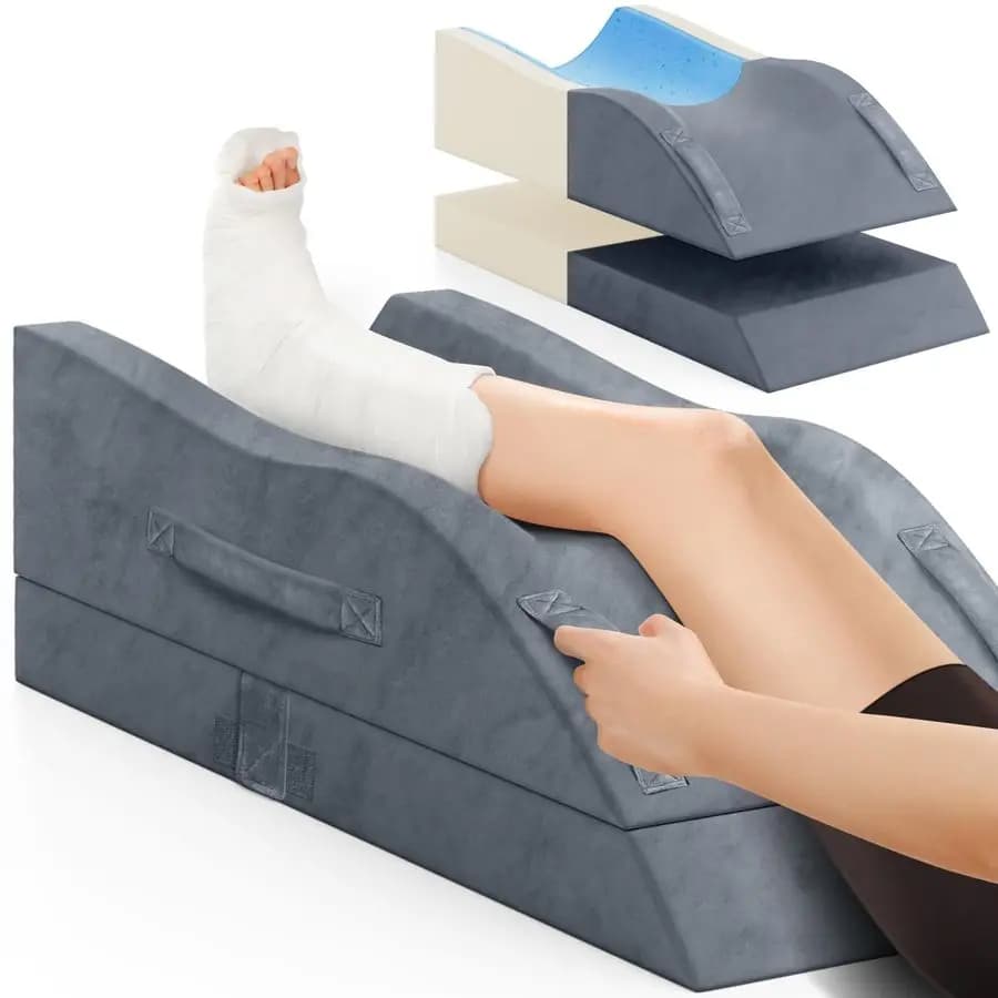 Cuscini Elevatori, Cuscino a Cuneo Post-Operatorio, Supporto Gambe in Memory Foam Regolabile, Comfort per Dolori a Schiena, Ginocchia, Anche e Caviglie