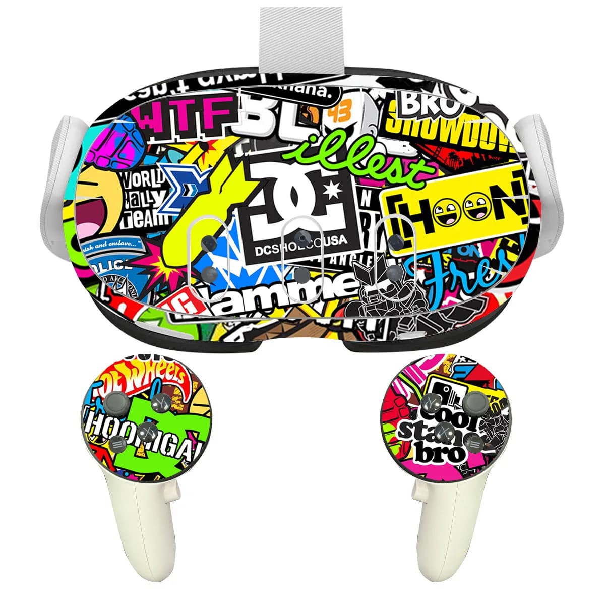 Adesivo skin in vinile per controller auricolare VR Meta Quest 3 Cover decalcomania in PVC per accessori Oculus Quest 3