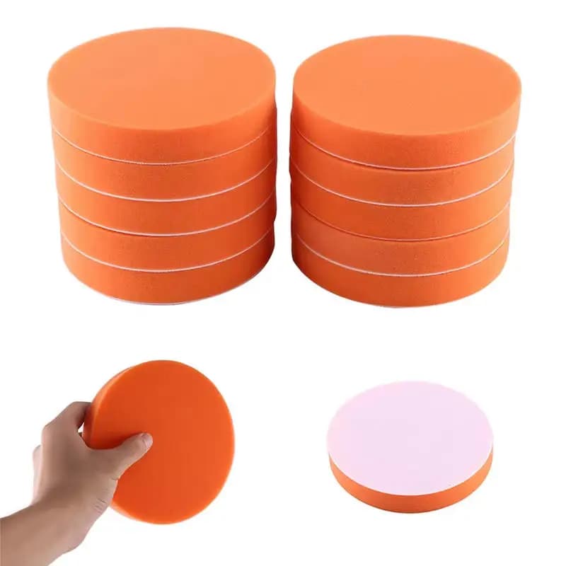 Kit di Tamponi per Lucidatura Auto da 5/6 Pollici, Spugne Piatte in Schiuma per Ceratura, Strumento per Lucidatrice Auto, Tamponi per Cura dell'Auto - 5/10 Pezzi