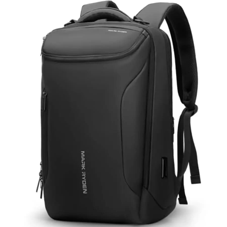 Zaino da lavoro per uomo, zaino per laptop impermeabile da 17,3 pollici con porta di ricarica USB, zaino professionale per il lavoro