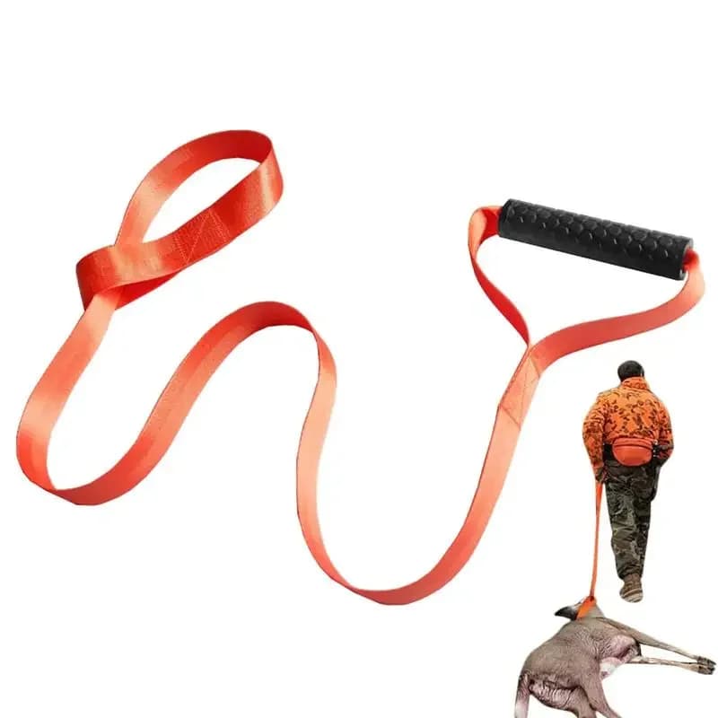 Deer Drag Harness Durable Hunting Waist Belt With Handle Portable Extractor Drag Multipurpose Rope For Outdoor Farm