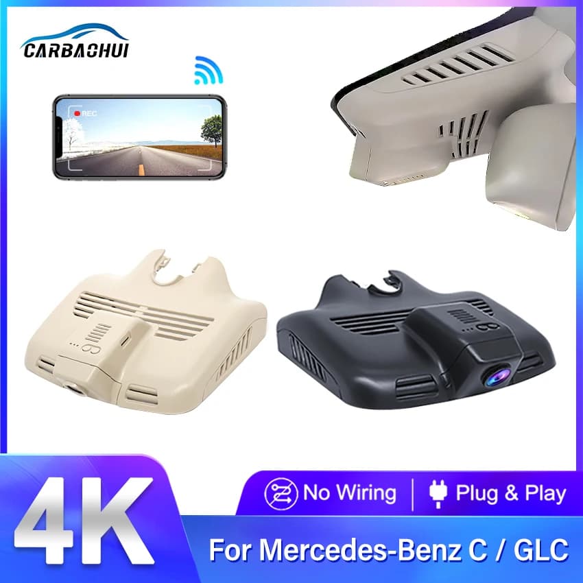 Nuova Videocamera DVR per Auto 4K Plug and Play WIFI per Mercedes Benz Classe E w212 w213 Classe C w205 s205 GLC x253