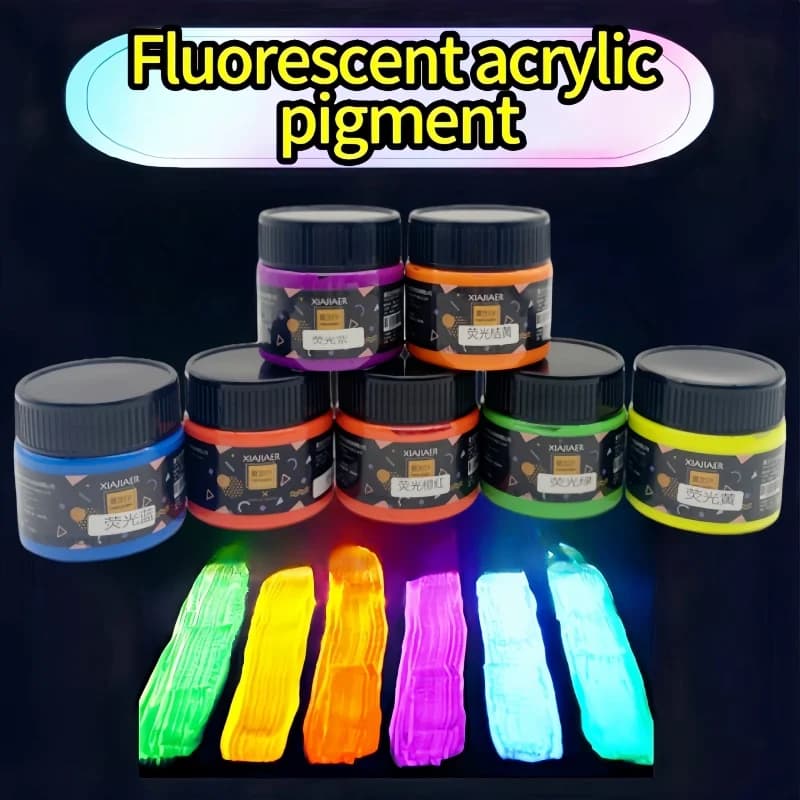 100ml/1pcs/xiajiaer Fluorescent Acrylic Paint Hand-Painted Wall Painting DIY Stone T-Shirt Acrylic Paint