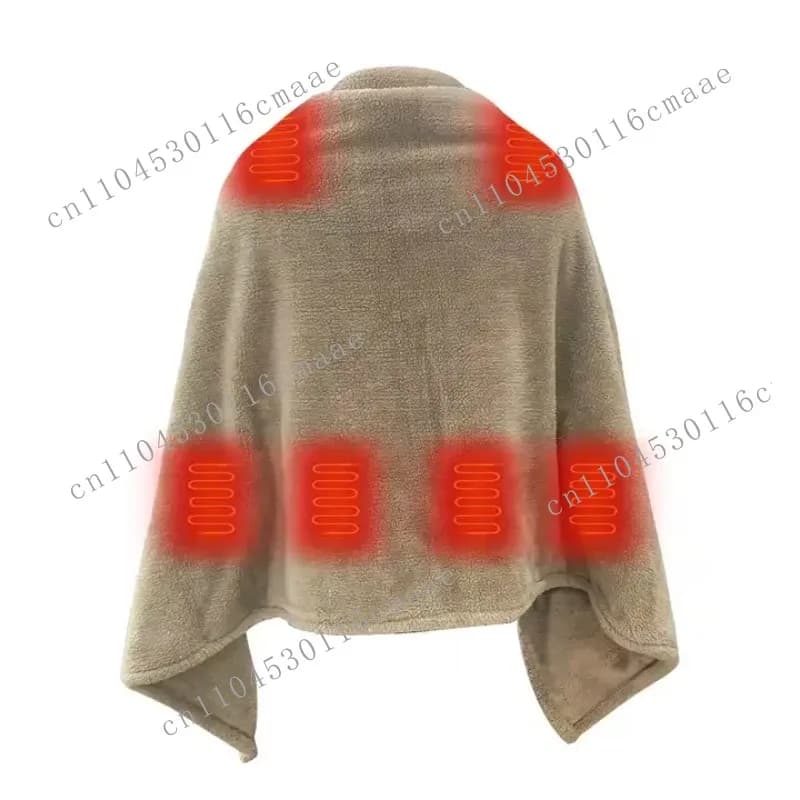 Coperta riscaldata indossabile regolabile a temperatura di livello 3 Coperta riscaldata da campeggio per viaggi in ufficio