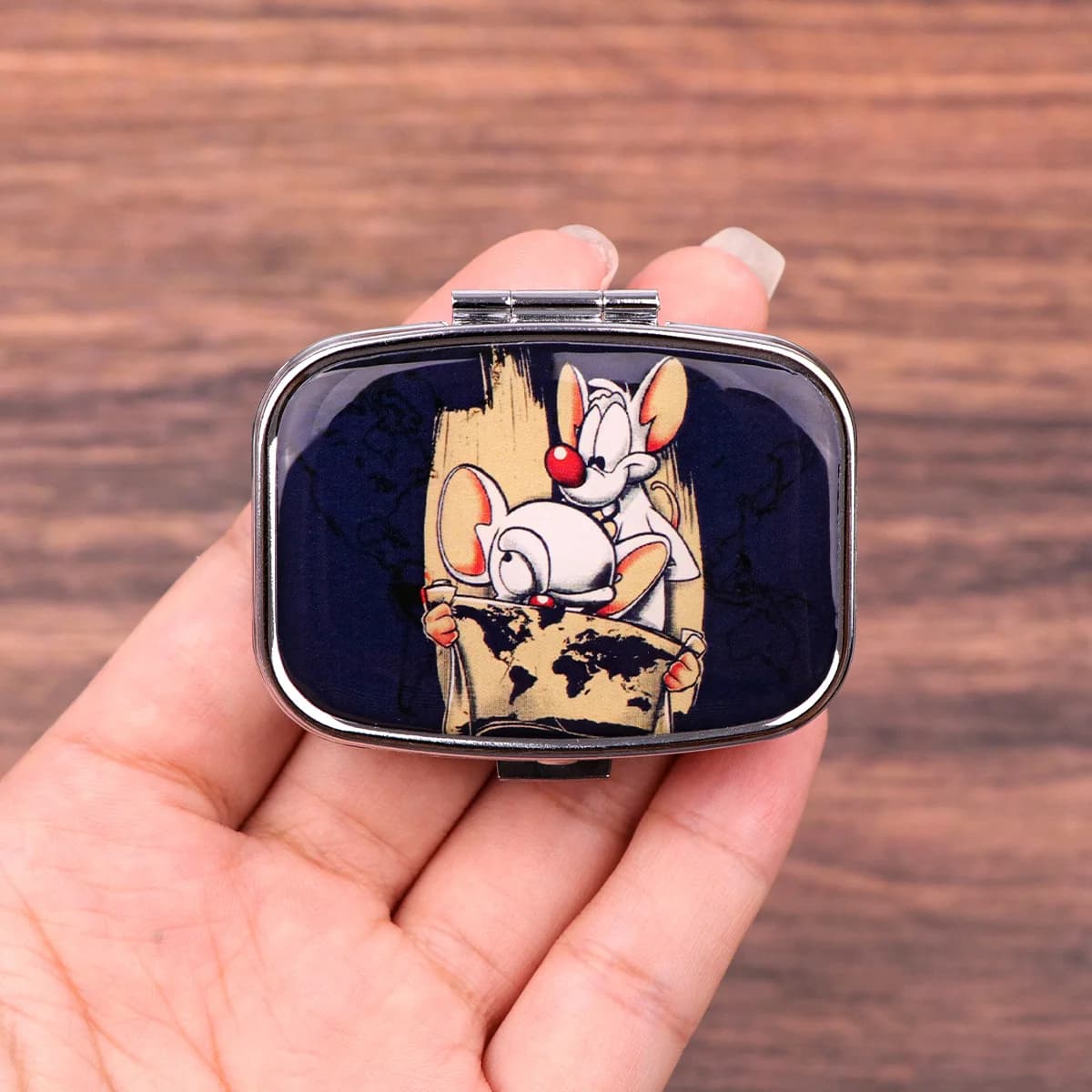 Simpatico topo cartone animato portapillole da viaggio tasca mini custodia portatile per pillole piccola scatola per compresse contenitore per medicinali