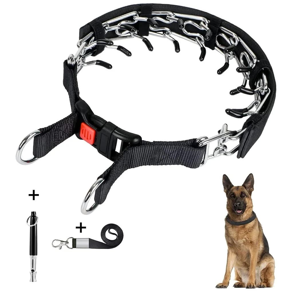 Collare a Strappo per Cani, Collare Riflettente con Punte Rivestite, Collare Regolabile per Addestramento Cani di Piccola e Grande Taglia