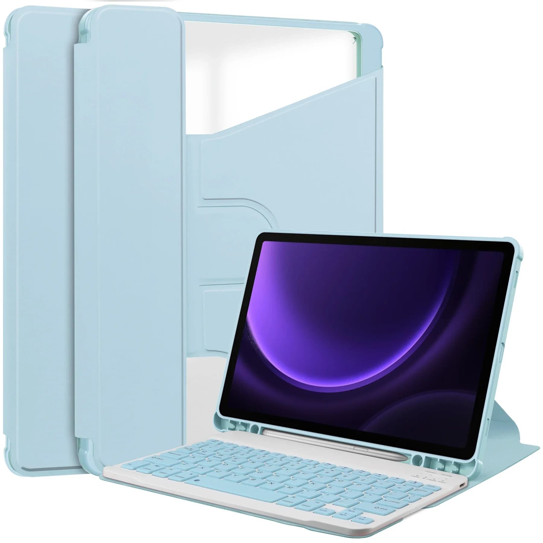 Custodia per Lenovo Tab M11 TB-330FU TB-331FC 11 pollici Xiaoxin Pad 2024 11\" con Tastiera Wireless Intelligente, Porta Penna e Supporto