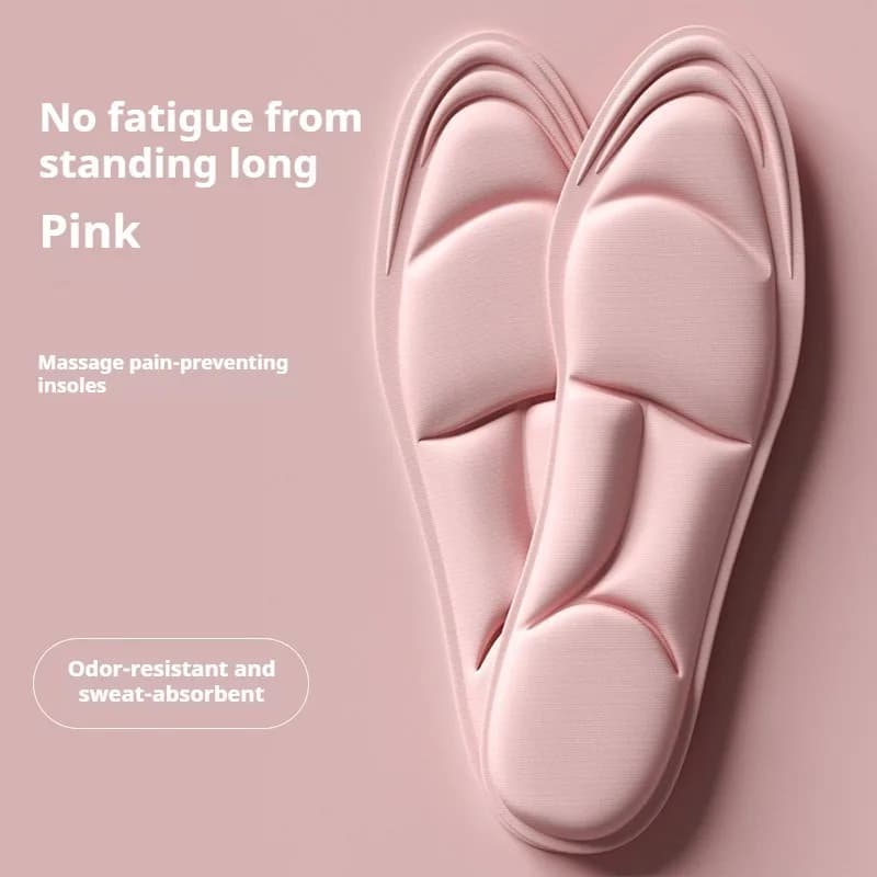 1Pair 5D Memory Foam Sport Insoles Deodorant Breathable Cushion Running Orthotic Shoe Pads For Men Women Foot Care
