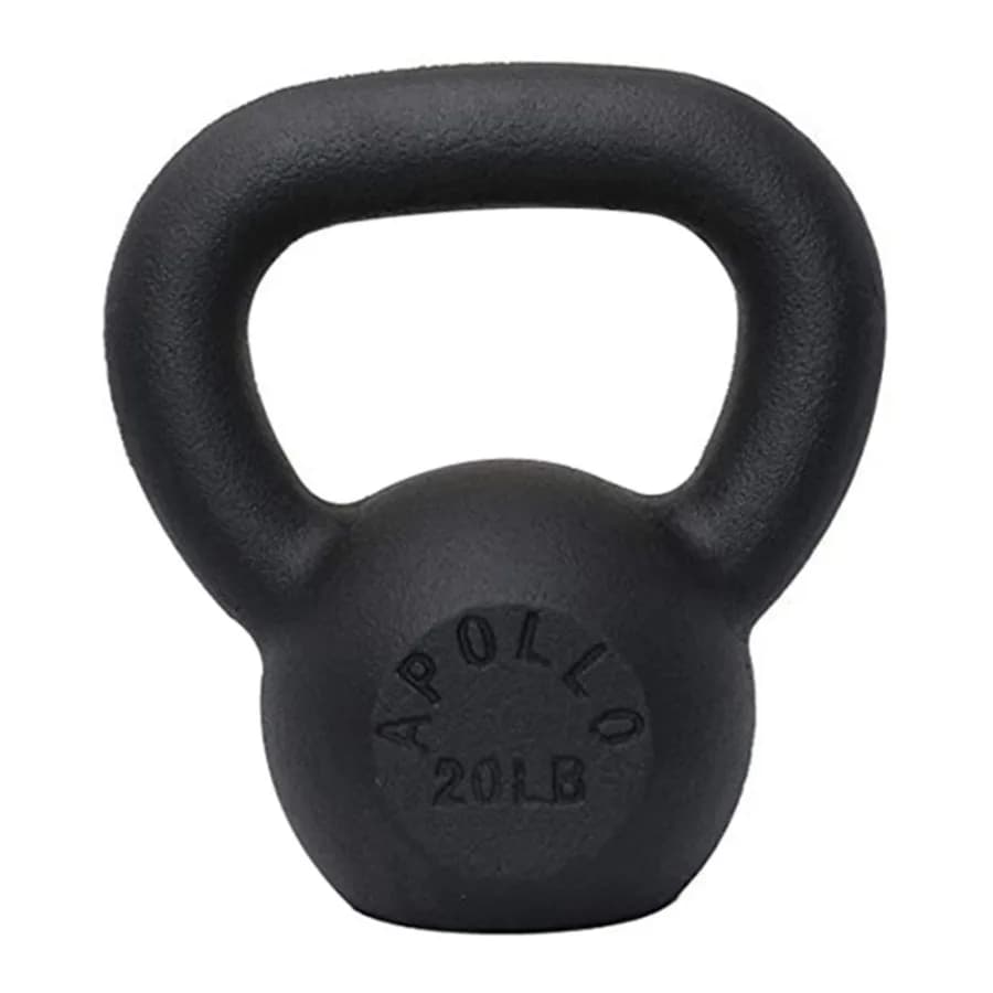 Kettlebell in ghisa massiccia da 20 libbre, ideali per l'allenamento della forza e lo sviluppo muscolare, con supporto per il ritiro e la consegna a domicilio, per uso quotidiano.