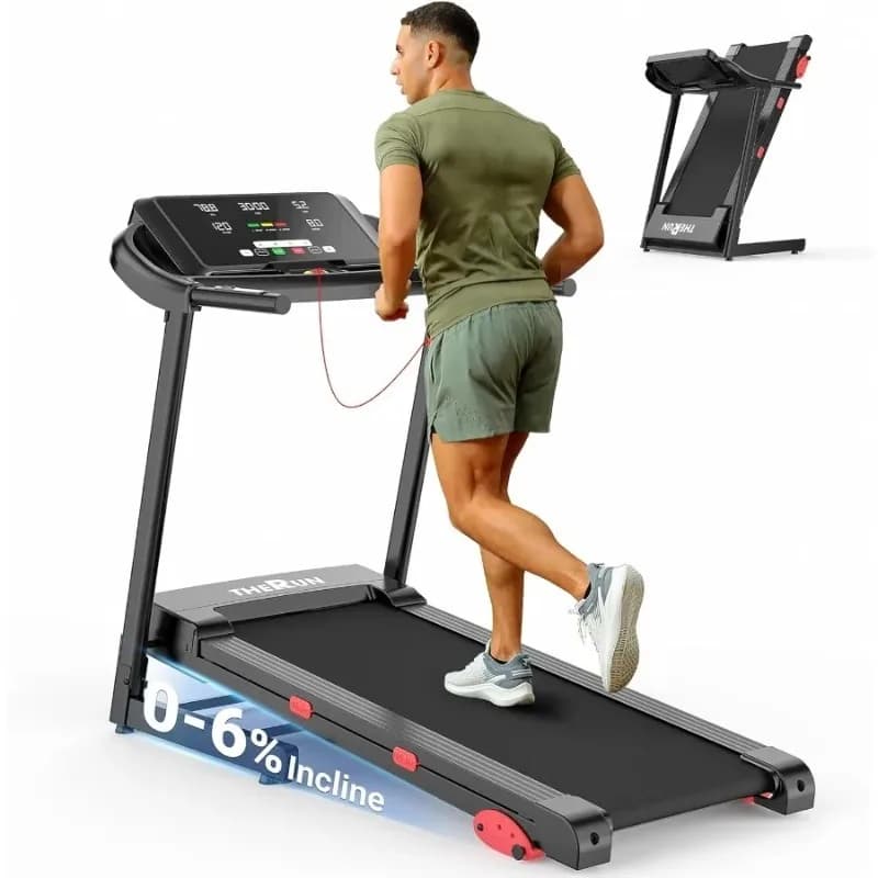 Home treadmill with tilted adjustment, treadmill 3.0, heart rate monitoring, wider racing belt