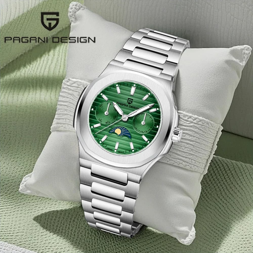 2026 new Pagani design ladies Quartz watch top luxury Sapphire VX3HA chronograph ladies stainless Steel ladies watch Moon Phase