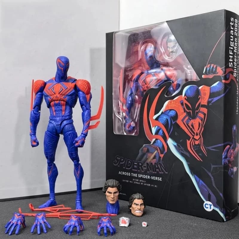 Spiderman 2099 Ct Action Figure Across The Universe SHF Miguel O'Hara Spiderman Miles Morales Gwen Stacy Action Figures Giocattolo Regalo