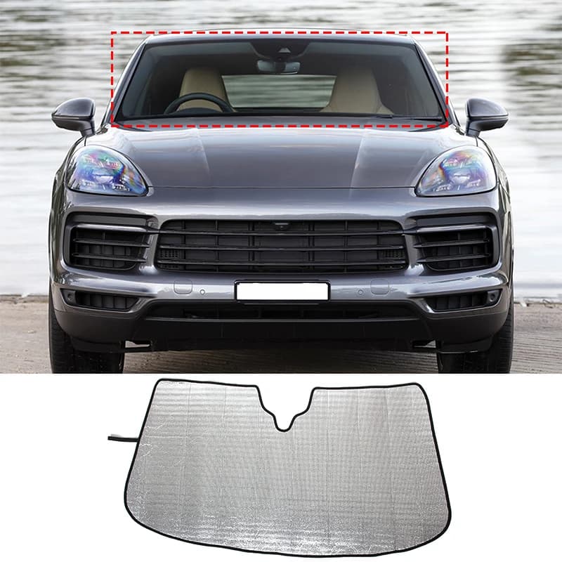 Per Porsche Cayenne 2019 parabrezza per auto parasole tenda per finestra anteriore copertura di protezione solare riflettente UV parasole per parabrezza per auto