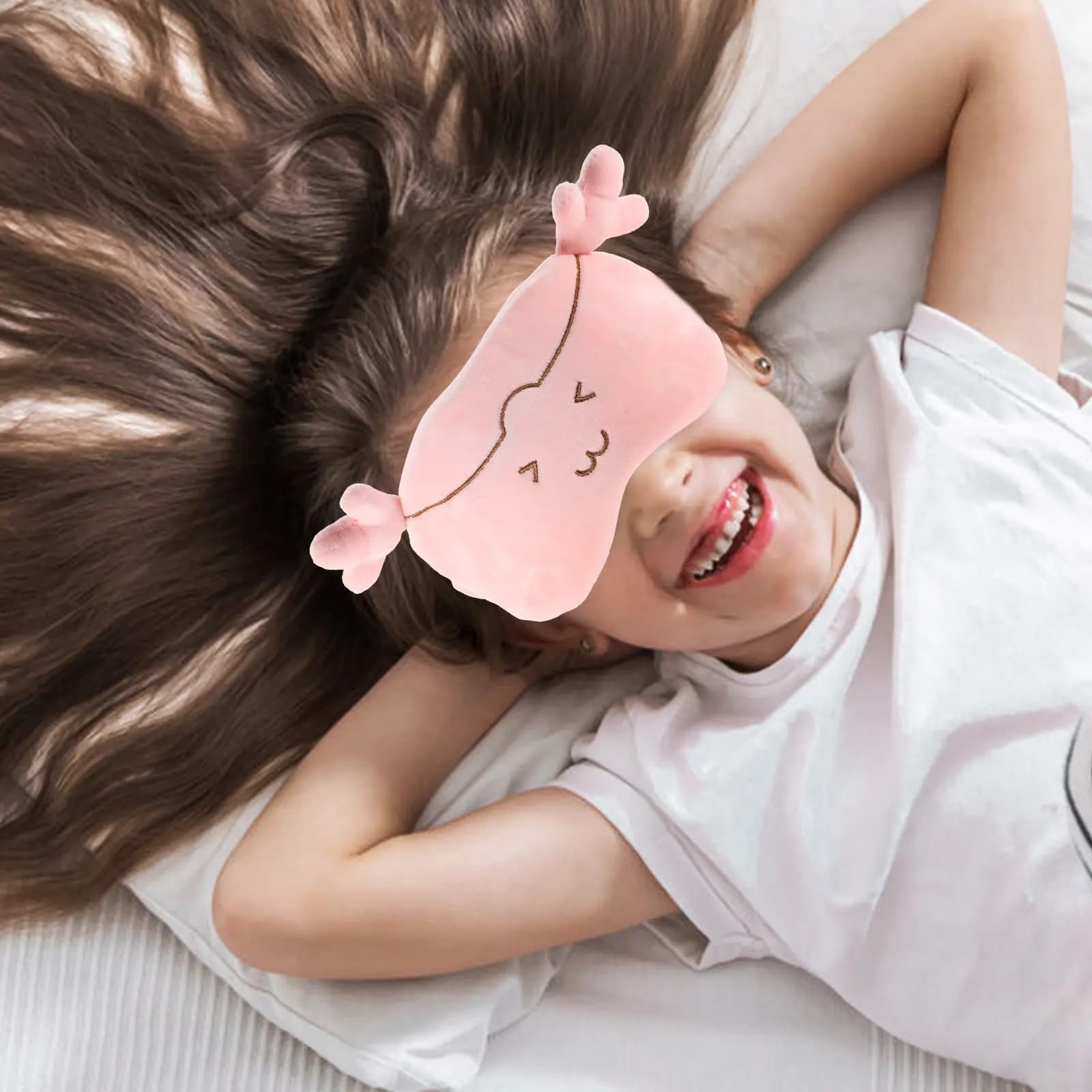 Set da Viaggio per Bambini: Cuscino Cervicale in Memory Foam a Forma di U, Mascherina per Occhi con Design Cartoon, Supporto Cervicale, Accessori per il Riposo