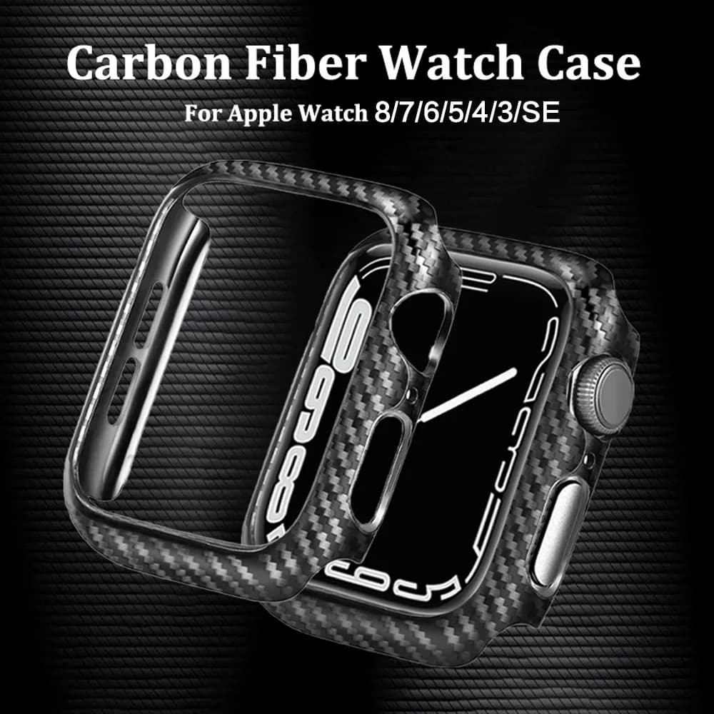 Cover for case Apple watch 45mm 41mm 44mm 40mm 42mm 38mm Accessories Protection carbon fiber bumper series iWatch 8 3 4 5 SE 7