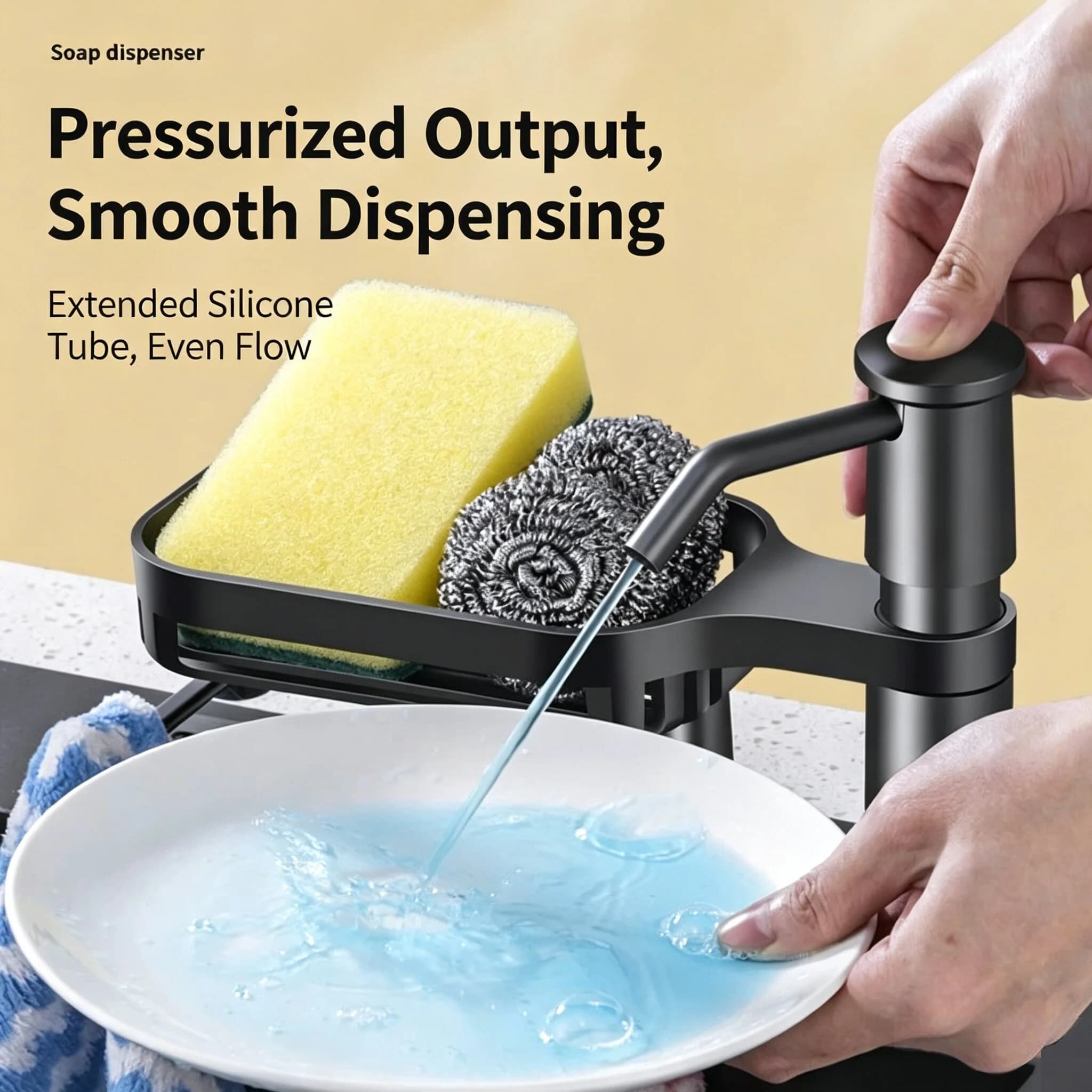 Upgraded Soap Dispenser Extension Tube Kit Kitchen Sink Liquid Soap Dispenser Plastic Bathroom Lotion Detergent Hand Press Pumps