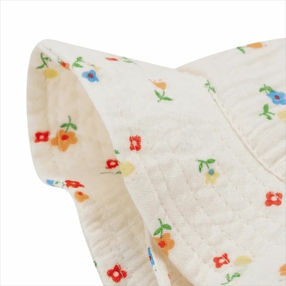 Sweet Cotton Infant Bucket Hat Love Heart Flower Sunhat with Strap Sunscreen Children's Fisherman Hat Girls