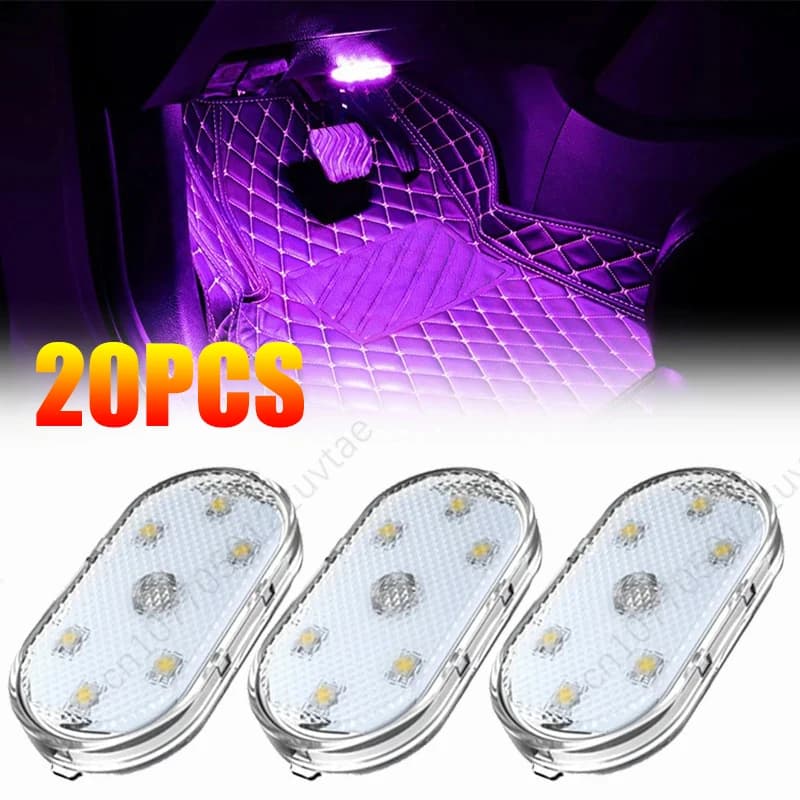 1-20PCS Luci da skateboard Longboard Fluorescente LED Flash Notte Incandescente USB Ricaricabile Scooter Board Underglow Lampada Decori