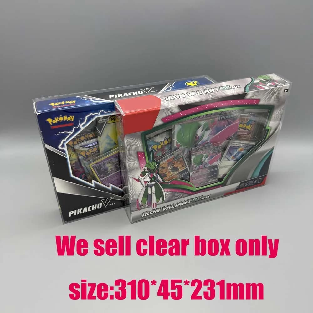 Scatola in PET trasparente per PTCG English VBOX exBOX - Custodia trasparente per carte