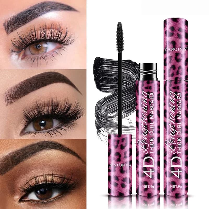 Set Due-in-Uno Eyeliner e Mascara Effetto Leopardato, Impermeabile e Anti-sbavatura